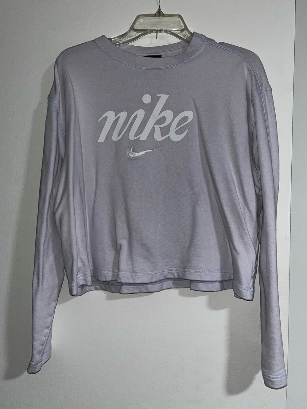 Nike Light Lavender Crewneck Sweatshirt with White Script